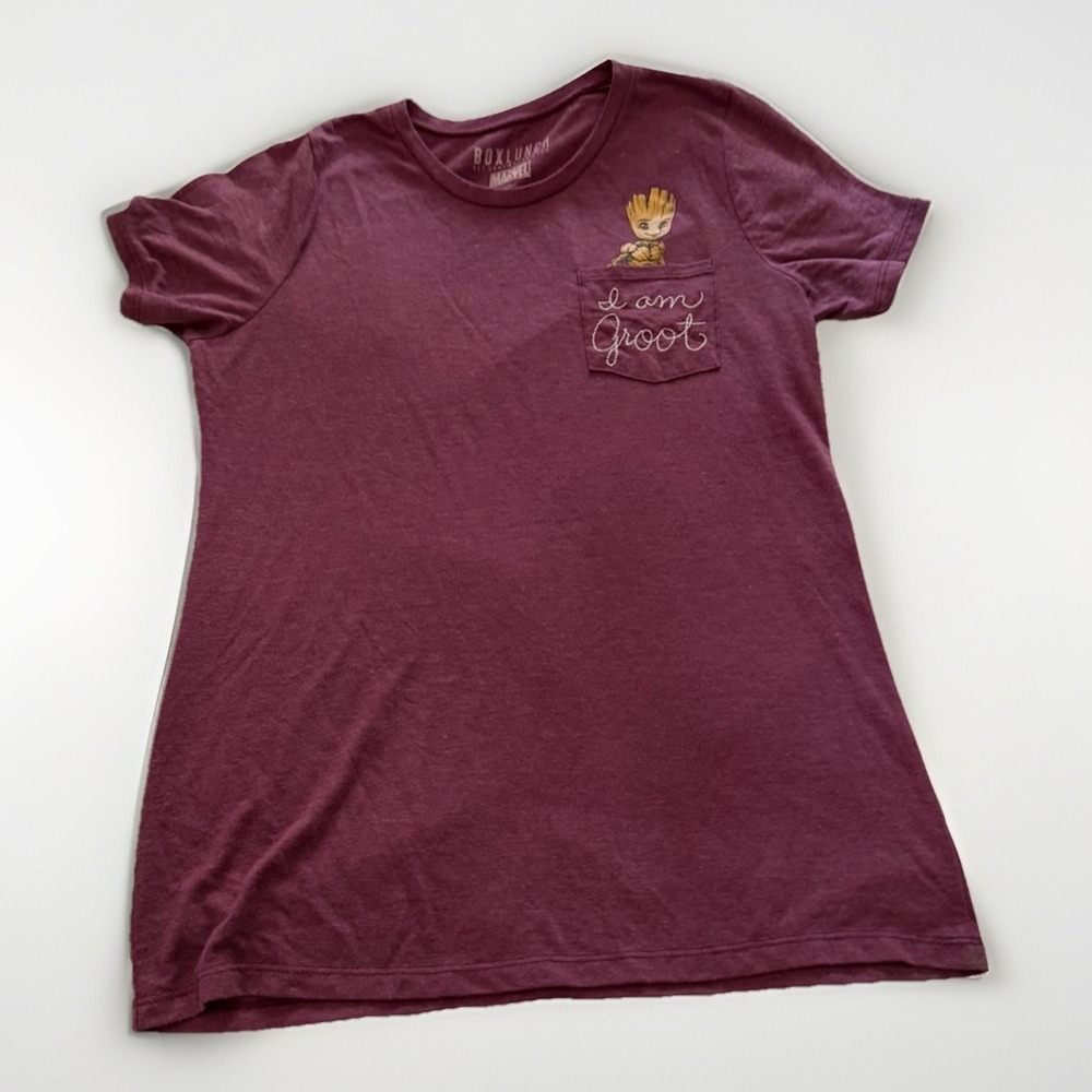 Marvel Teenage Groot Graphic T Shirt BoxLunch Women's Large Maroon